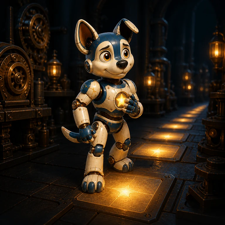 Valor choosing the first brave step on a glowing path